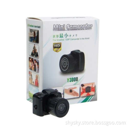 Y3000 Smallest 720P Mini Camera Camcorder Video Recorder DVR Spy Hidden Web cam